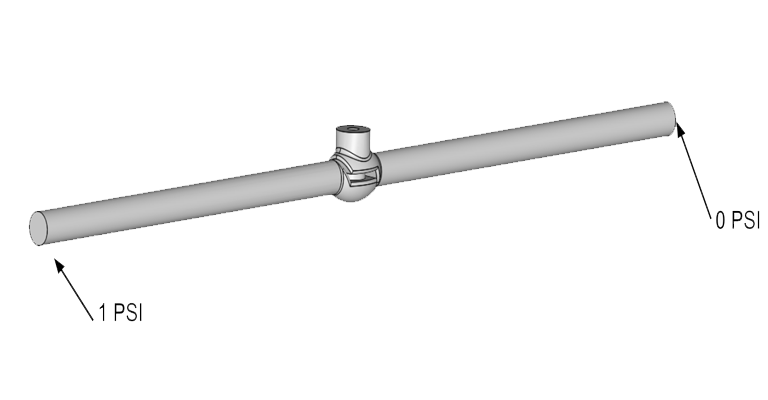 截止閥CAD模型，1 PSI 0 PSI